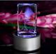 beauty crystal flower 3d laser rose with LEDcrystal wedding