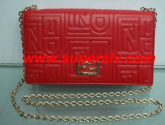 fendi red wallet on chain