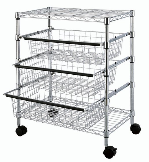 TP2474 4Tier Kitchen Wire Rack Drawer Storage Basket(id9061511