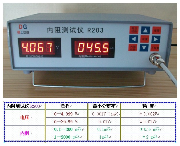 内阻测试仪器 电池电芯电压内阻检测仪器 内阻仪
