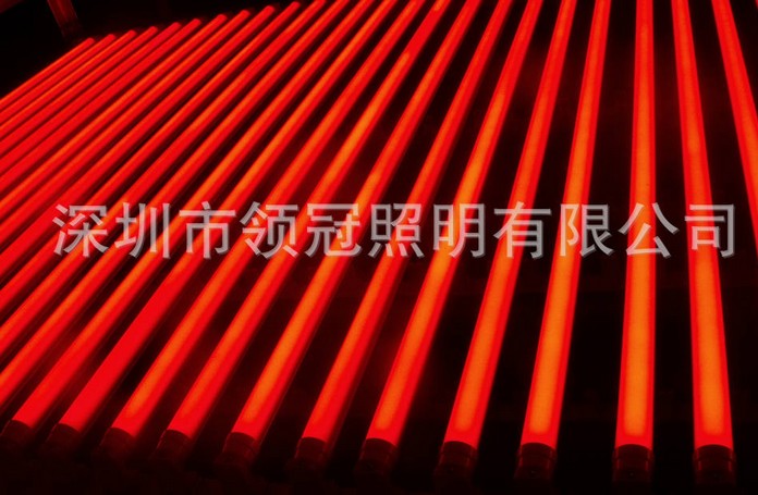 T8 LED红色灯管1.2M、红色LED灯管