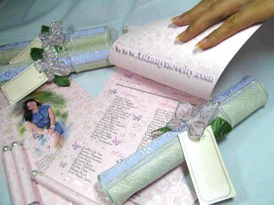 Scroll Invitations on Sinamay Scroll Invitation Holder For Wedding   Tiffany Novelty