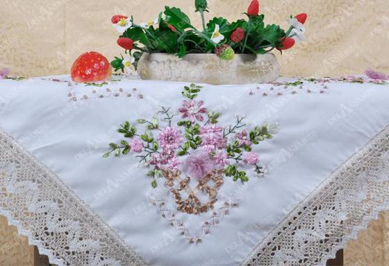 Sell embroidery decorative table cloth - Zhengzhou Delanfa Handicrafts ...