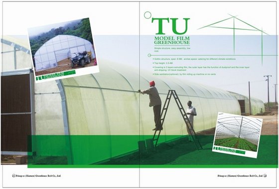 TU Model Plastic Film Greenhouse from Trinog xs (Xiamen) Greenhouse plastic greenhouse vents TU Model Plastic Film Greenhouse from Trinog xs (Xiamen) Greenhouse plastic greenhouse vents