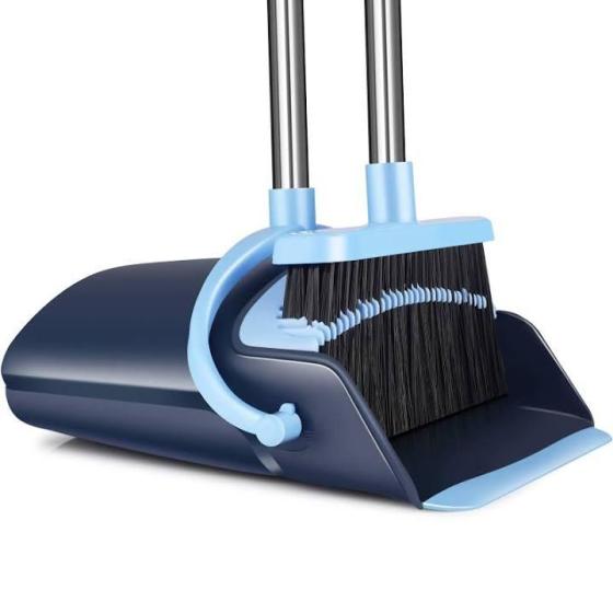 Kelamayi 2023 Upgrade Broom And Dustpan Set Large Size And Stiff Broom