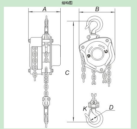 2吨3米toyo手拉葫芦2吨6米toyo手拉葫芦参数报价明细