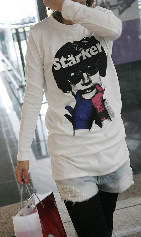 New style Long Sleeve printing T-Shirt-- White,