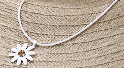 Diamond White Flower Pendant Necklace
