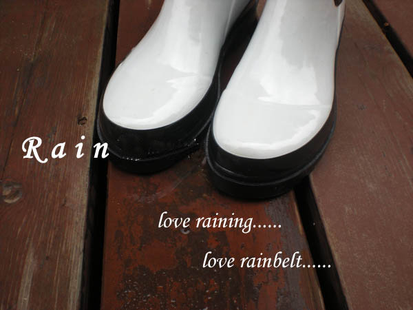 Fashion Flat-heeled Lady's Rain Boot White
