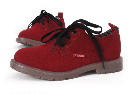 Fashion Simple Laced Shoes Red