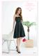 Lady's Strapless Belted Dress Black
