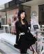 Korean Long Sleeve Slim Dress Black