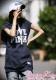 Q1308 Korea/Japan Big Size Fashionable Sleeveless Bat-like T-Shirt Hoodie-XXL