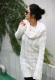 Korean Style Cowl Collar Long White Sweater