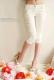 Lady's Cotton Cropped Trousers White