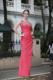 One Shoulder Hand Embroidery Evening Dress red