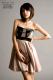 Fashion Style Bowknot Formal Dress Beige