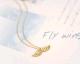 Angel Fly Wing Pendant Necklace Golden