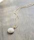 Elegance White Pearl Semi-circle Pendant Necklace