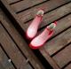 Fashionable Plaid Waterproof Rain Boot Red
