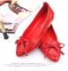 Bowtie Embellished Low-Heel Pointed Shoe Red