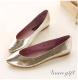 Korean Style Pointed Slim Flats Silver