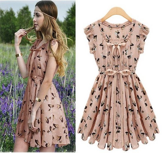 Deer print dress