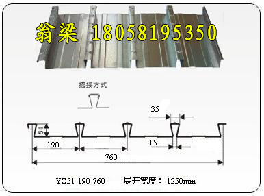 YX51-190-760承重板钢承板缩口楼承板
