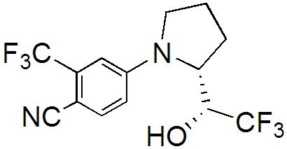 4-((R)-2-((R)-2,2,2-三氟-1-羟乙基)吡咯烷-1)-2-三氟甲基苯腈