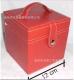 红色精致化妆品首饰盒 皮质高档首饰包装盒礼品盒 欧式木质首饰盒