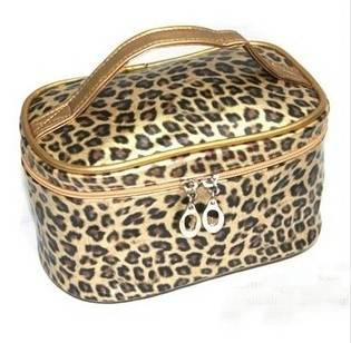 leopard makeup bag