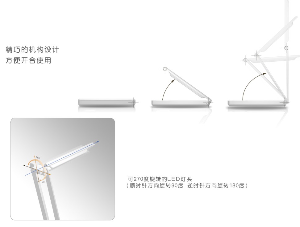 迷你折叠LED台灯-笔记本专用