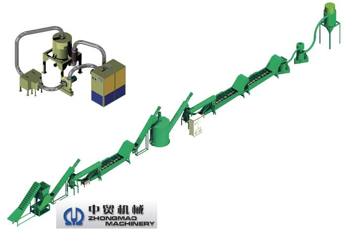 Cleaning, dewatering, drying for PET (Bottle slice) materials 