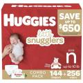 Huggied Little Snugglers Diapers Newborn & Wipe Combo