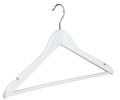 White Wooden Hanger with Multi-Purpose & Space-Saving