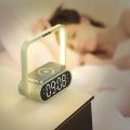 XANSO 2021 New Item 10W Wireless Charger LED Desk Lamp with Alarm Clock