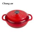 Enameled Cast Iron Dutch Oven Casserole with Dual Loop Handle 23cm