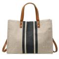 Women Large Canvas Work Tote Bags Laptop Briefcase Shoulder Bag Casual Beach Bag, Ideal for Travel/D