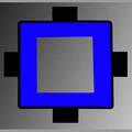 Square Shape with Middle Square Hole Blue LED Backlight