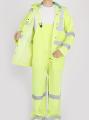 ANSI Class 3 PVC Polyester 0.35mm 3PCS Hi Vis Lime Rain Suit