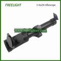 1-6x24 Tactical Riflescope with Red Dot Illuminated Reticle Rifle Scope