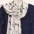 Korean Painting Silk Scarf B-L