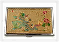 [Business Card Case] Dragon Pattern (Gold)