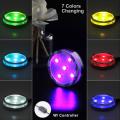 USB Powered Round LED Light Stand Base,, 7 Changing Lighting Colors , with Controller