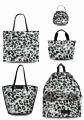 5Pcs in 1 Set  Canvas Bag for  Washable Travel  Beach Tote Bag for Shopping Sport Gym Swimming