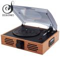 2019 Best Sale Classic Wooden Turntable Record Player Antique Gramophone with Blue Tooth, USB SD