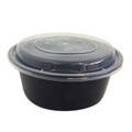 Round 700ml Disposable PP Plastic Microwave Safe Food Container with Dome Lid