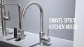 Lead Free Healthy Stainless Steel Faucet Mixer Kitchen Faucet Sink Mixer Taps with Swivel Spout