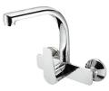 360 Moveable Brass Kitchen Mixer Faucet Two Hole Wall Mounted