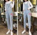 New Women Overalls Cool Denim Jumpsuit Ripped Holes Casual Jeans Sleeveless Jumpsuits